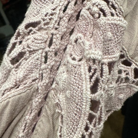 POL Mauve Blush Lagenlook Embroidered Lace Mini Dress - Size Small! 🌸 - Picture 7 of 8